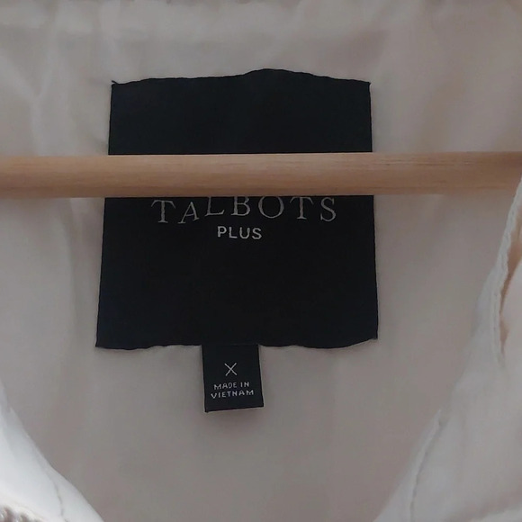 Talbots Cozy Cream Down Puffer vest zip-up New no tags 1X 14-16w - Picture 4 of 8